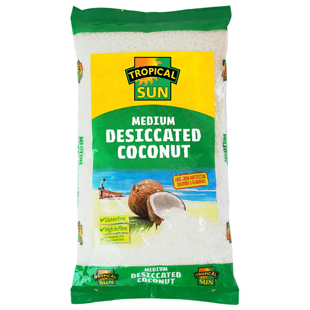 TROPICAL SUN DESICCATED COCONUT 1X1KG MEDIUM