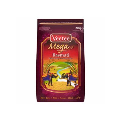 VEETEE MEGA EXTRA LONG BASMATI RICE 1X20KG